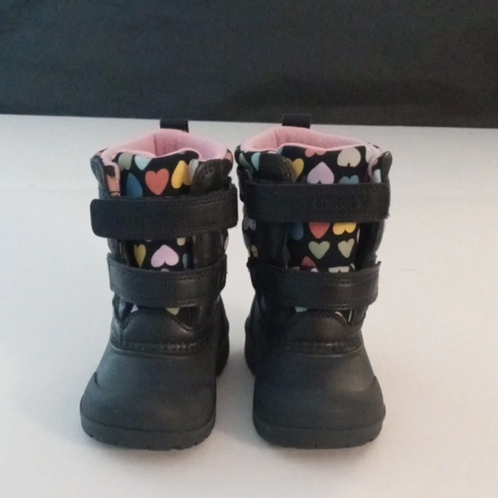 Carter's Girls  Black Multi-Heart Kids Boots